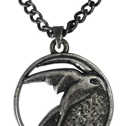 JINX Netflix's The Witcher Ciri Swallow Medallion Necklace + Wooden Collector Box