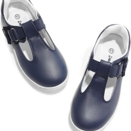 DREAM PAIRS Girls Mary Jane Shoes T-Strap Flat Sneakers for School Uniform Dress Shoes for Toddler/Little Kid, Casual Daily Wear, Special Events