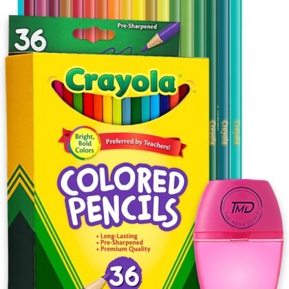 The Mega Deals Colored Pencils, 36 Assorted Colored Pencils for adult Coloring. Coloring Pencils with Sharpener for Home, School and Office.