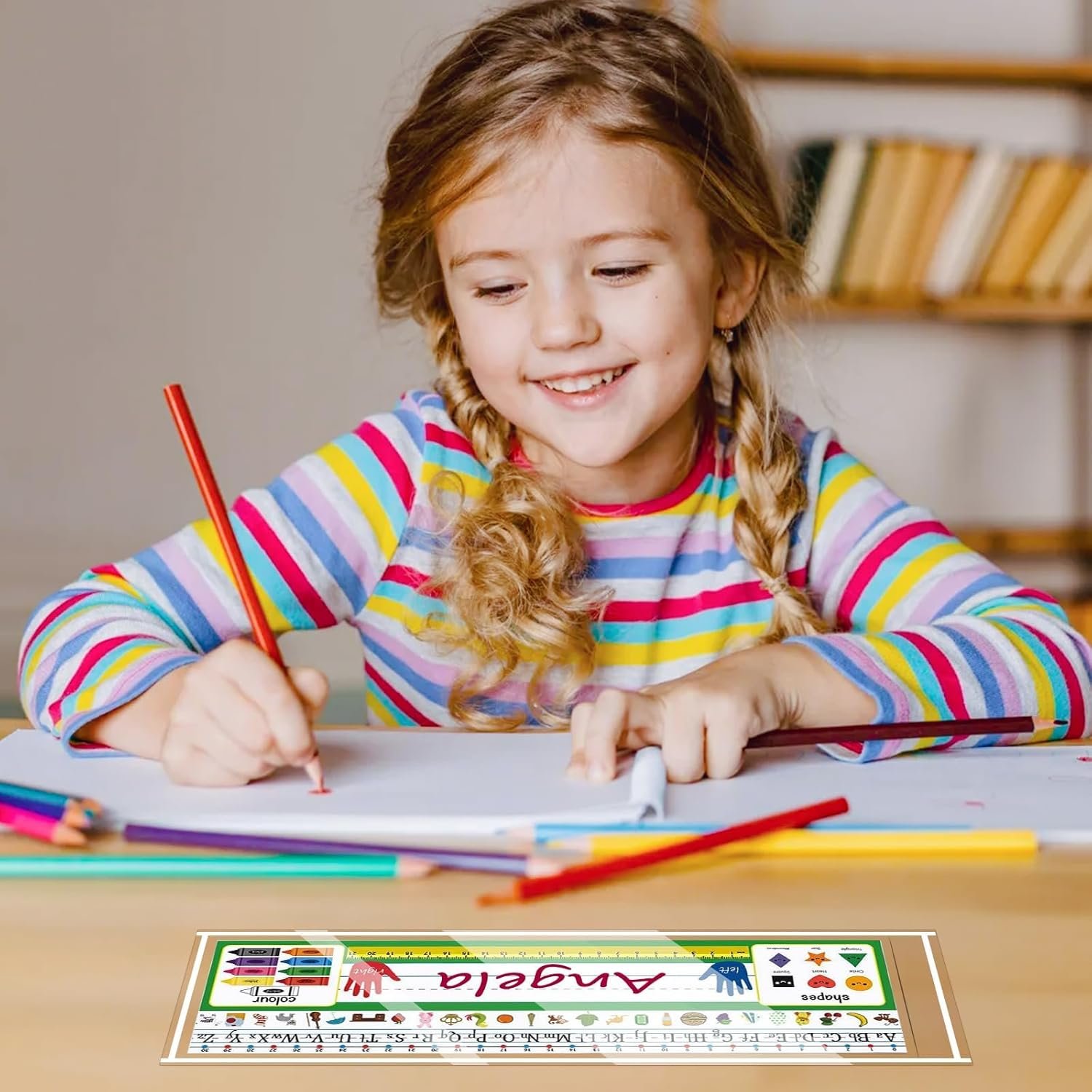 Meetory 36 Pieces 13.5” x 4.9” Clear Nameplate Pocket Self-Adhesive Desk Name Tag- Covers for School Classroom Desk, Office Supplies(NOT Include Name Tags) - Image 5