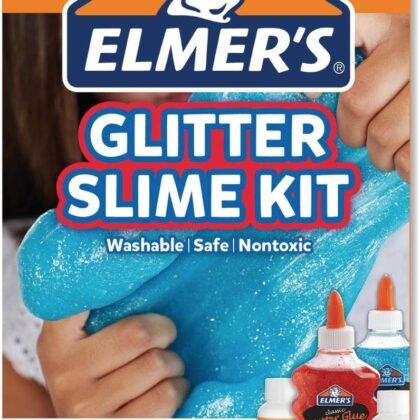 Elmer's Glitter Slime Kit, Liquid Glitter Glue, Assorted Colors, with Glue Slime Activator, 4 Count