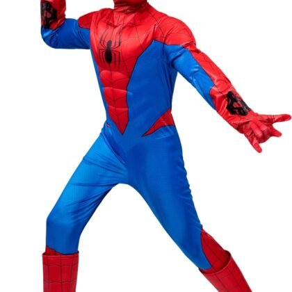 MARVEL Spider-Man Official Youth Halloween Costume - Padded Jumpsuit with Gloves and Detachable Mask
