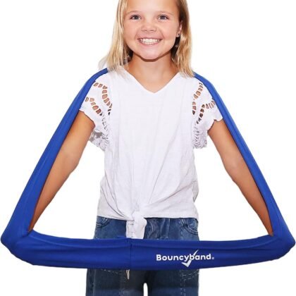 BouncyBand Stretch Band Focus Tool – 30” Resistance Band for Kids Stretches to Over 46” – Silent Sensory Tool Awakens Imagination, Develops Balance, and Strengthens Muscles