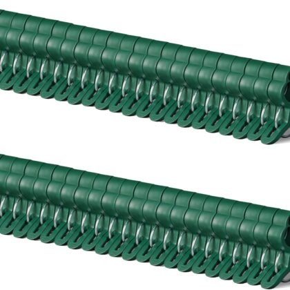 Garden Plant Clips 50 Pack Small Size Dark Green, Reusable Garden Plant Supports Clips for Supporting Stems of Flower Vine Vegetables Tomatoes Climbing