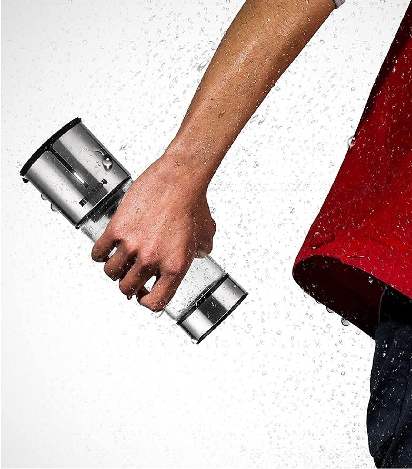 Portable Smoothie blender Glass bottle Mini USB rechargeable 2 battery Handheld Shakes blend Cup USB juicer Cordless (BlackSteel) - Image 7