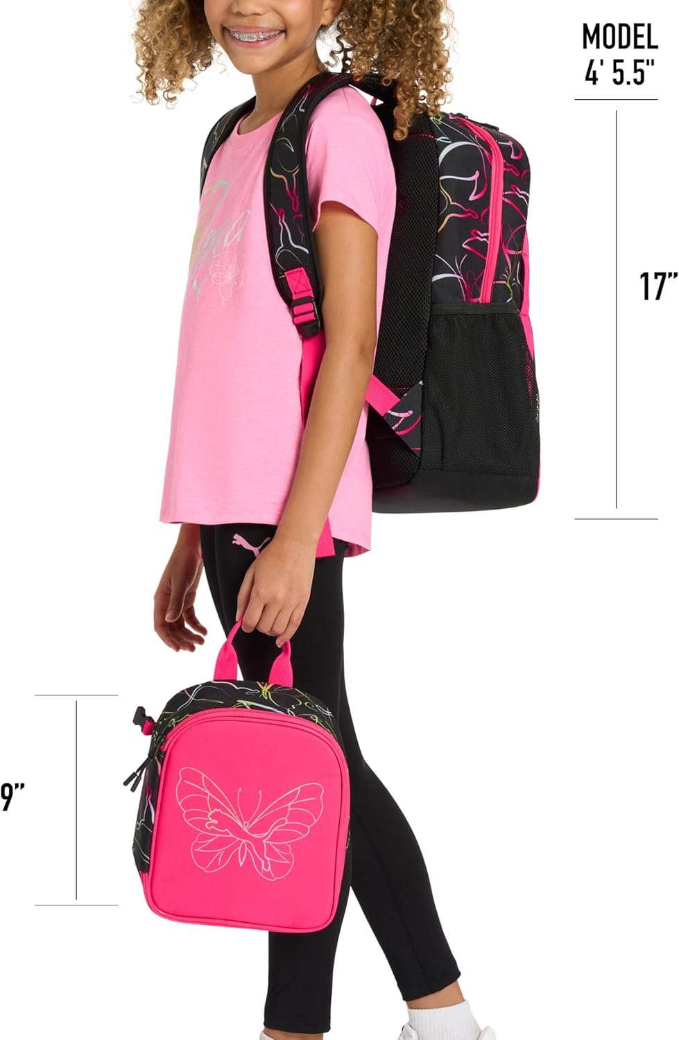 PUMA Unisex Kid's Colony Lunch Kit & Backpack Combo, Knockout Pink, Medium - Image 6