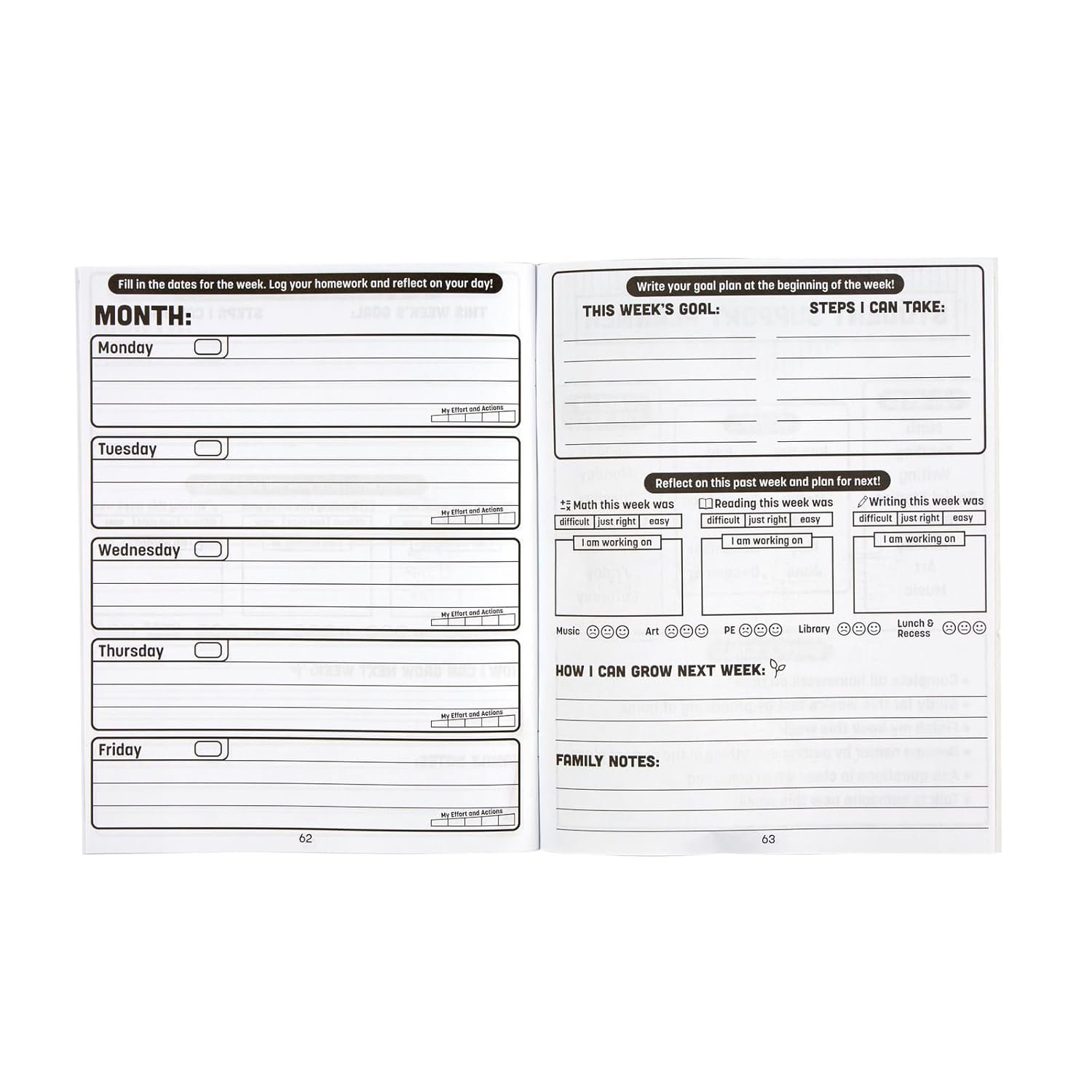 Really Good Stuff Student Support Planner - Set of 12 - Image 7