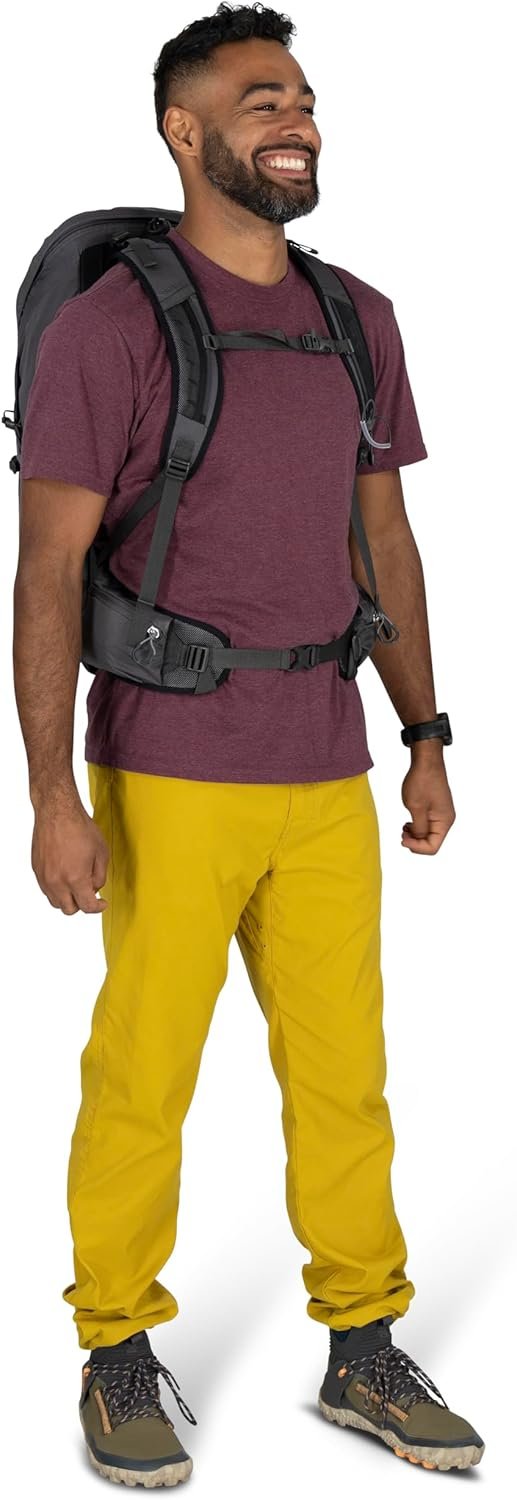 Osprey Talon 26L Men's Lightweight Hiking Backpack with Hipbelt, Phantom Grey/Dark Charcoal - Image 11