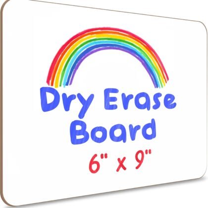 Scribbledo Small White Board Dry Erase Mini Whiteboard 6x9 Inch Small Dry Erase Board Marker Board Dry Erase Lapboards Handheld Personal White Boards for Students Small Whiteboard Office Kitchen