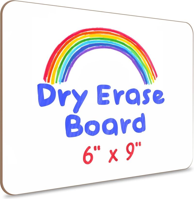 Scribbledo Small White Board Dry Erase Mini Whiteboard 6x9 Inch Small Dry Erase Board Marker Board Dry Erase Lapboards Handheld Personal White Boards for Students Small Whiteboard Office Kitchen