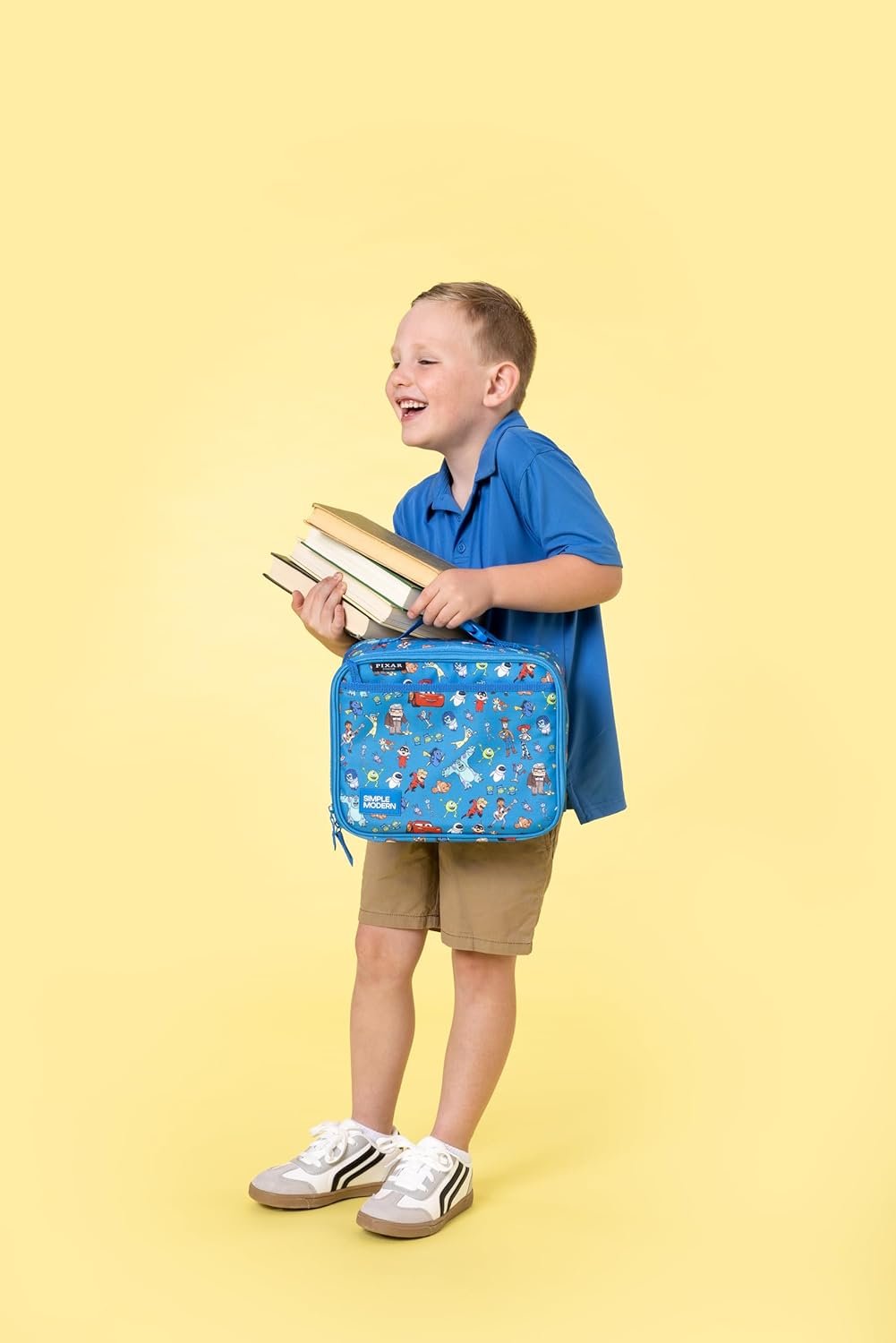 Simple Modern Disney Pixar Medium Toddler Backpack, Lunch Box and Water Bottle for School, Girls and Boys | 3 pc | Pixar Mashup on Blue - Image 2
