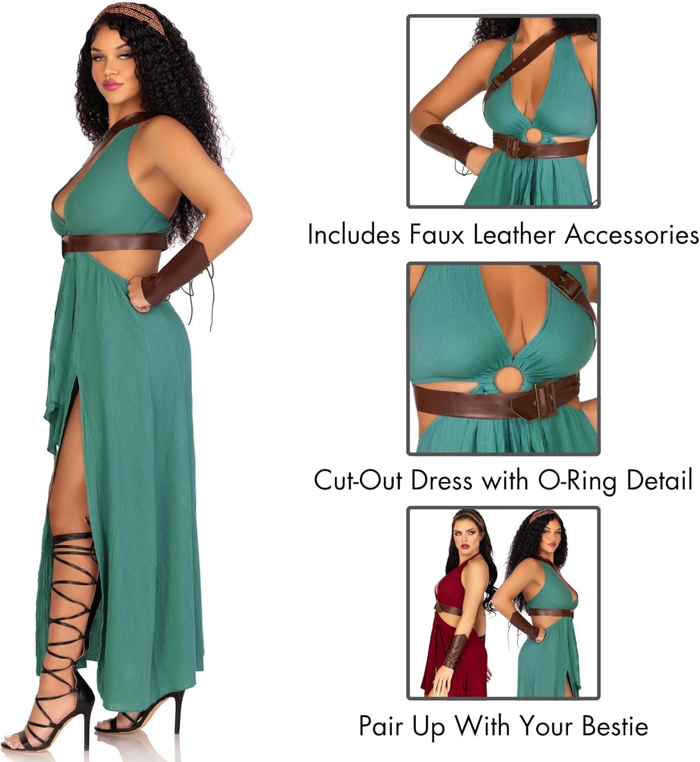 Leg Avenue womens 4 Piece Warrior Maiden Costume - Image 4