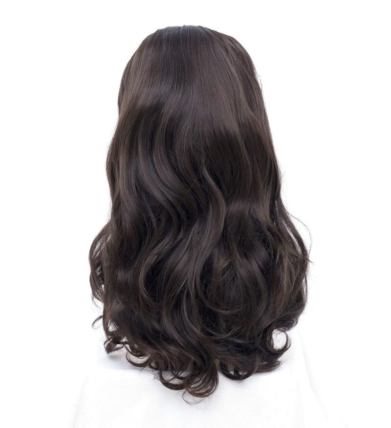 Rugelyss Long Wavy Dark Brown Wig with Bang Big Bouffant Beehive Wigs for Women fits 80s Costume or Halloween Party (dark brown 6#) - Image 6