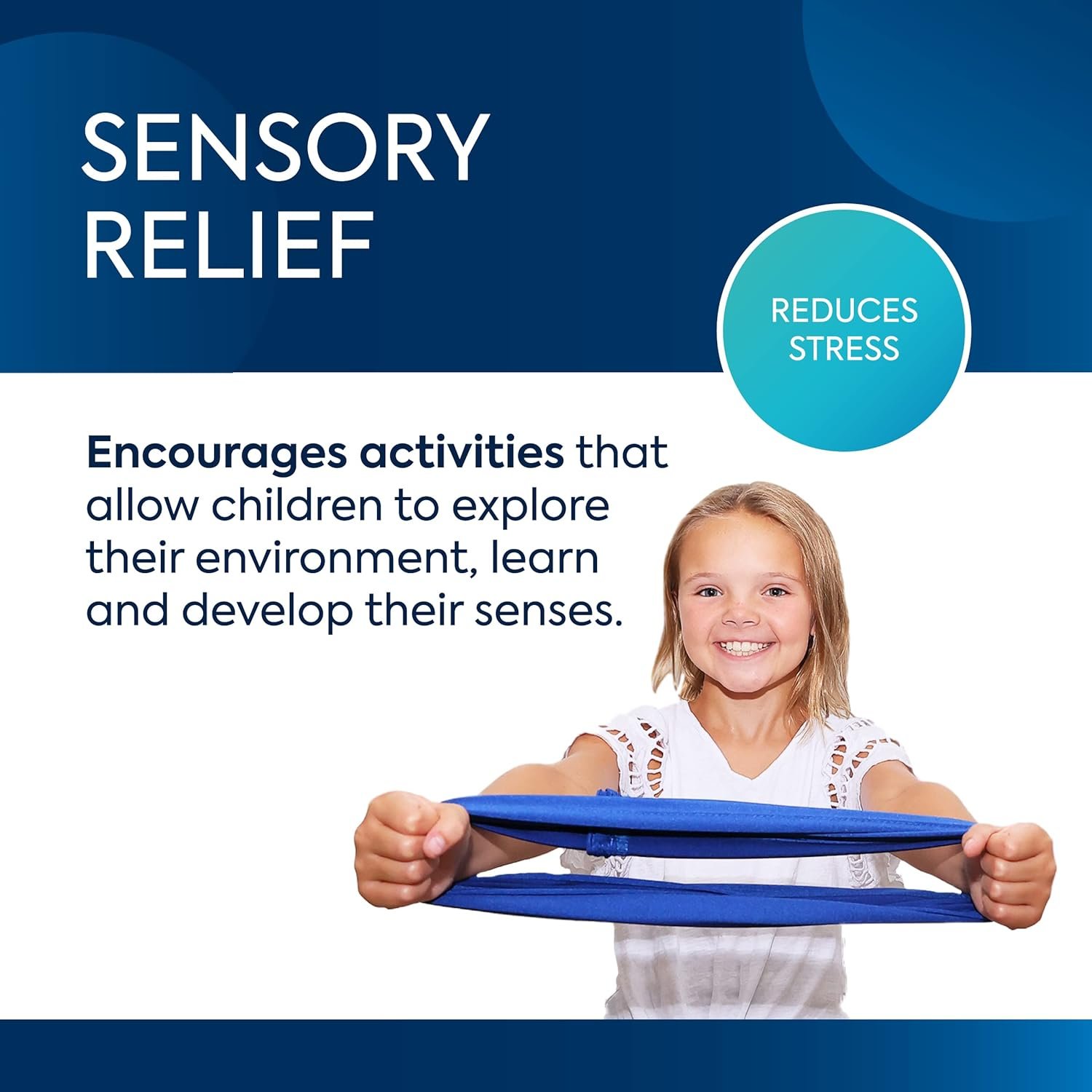 BouncyBand Stretch Band Focus Tool – 30” Resistance Band for Kids Stretches to Over 46” – Silent Sensory Tool Awakens Imagination, Develops Balance, and Strengthens Muscles - Image 3