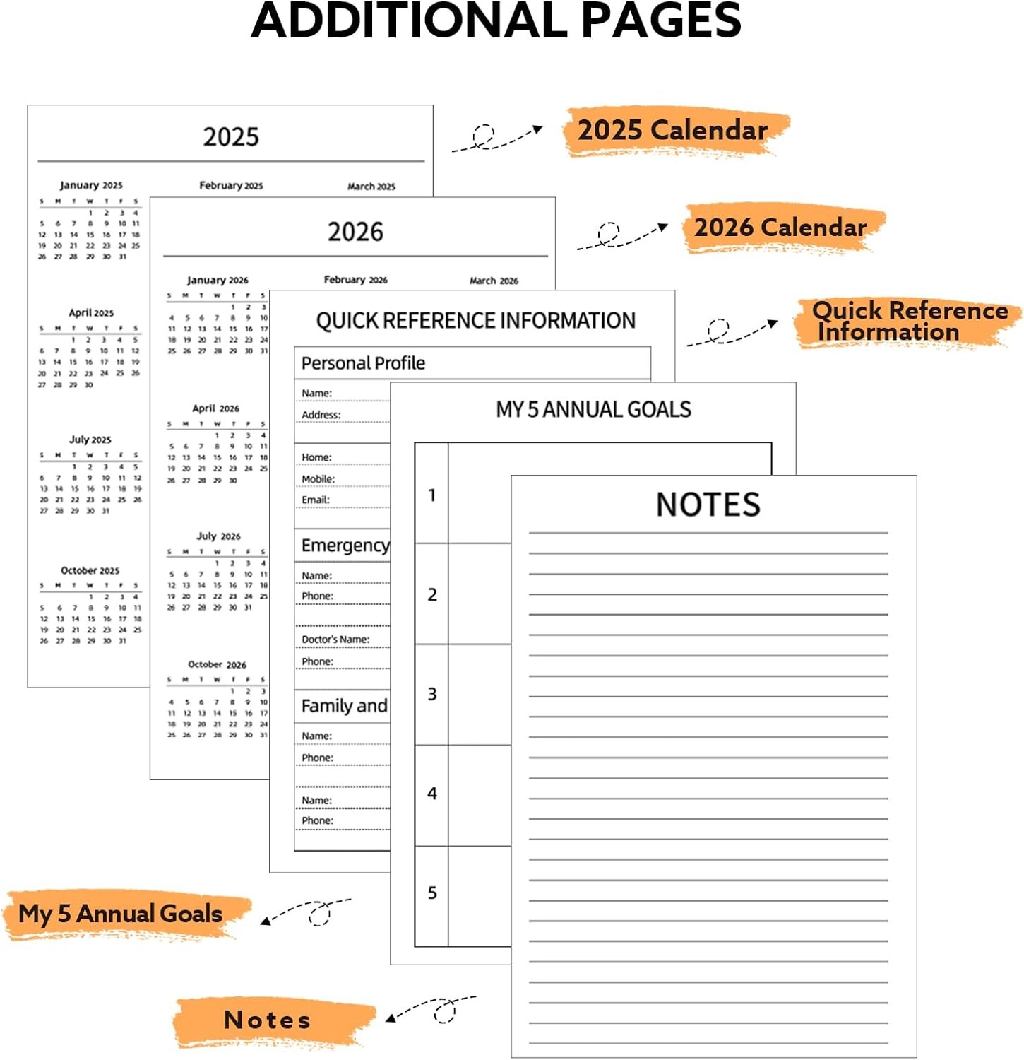 Student Planner 2025-2026, 6.5"x8.5" Weekly & Monthly Academic Planners July 2025 - June 2026 School Year Planner 2025-2026 with Tabs and Stickers - Image 5