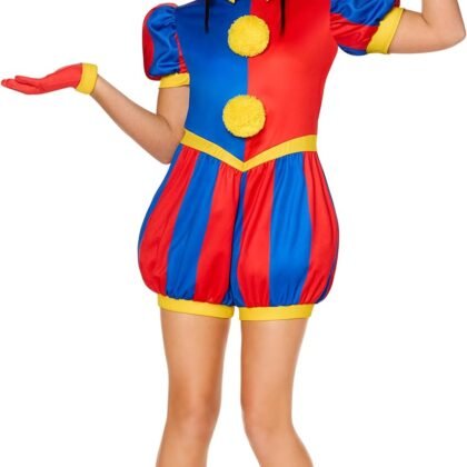 Spirit Halloween The Amazing Digital Circus Kids Pomni Costume | Officially Licensed | Complete with Accessories