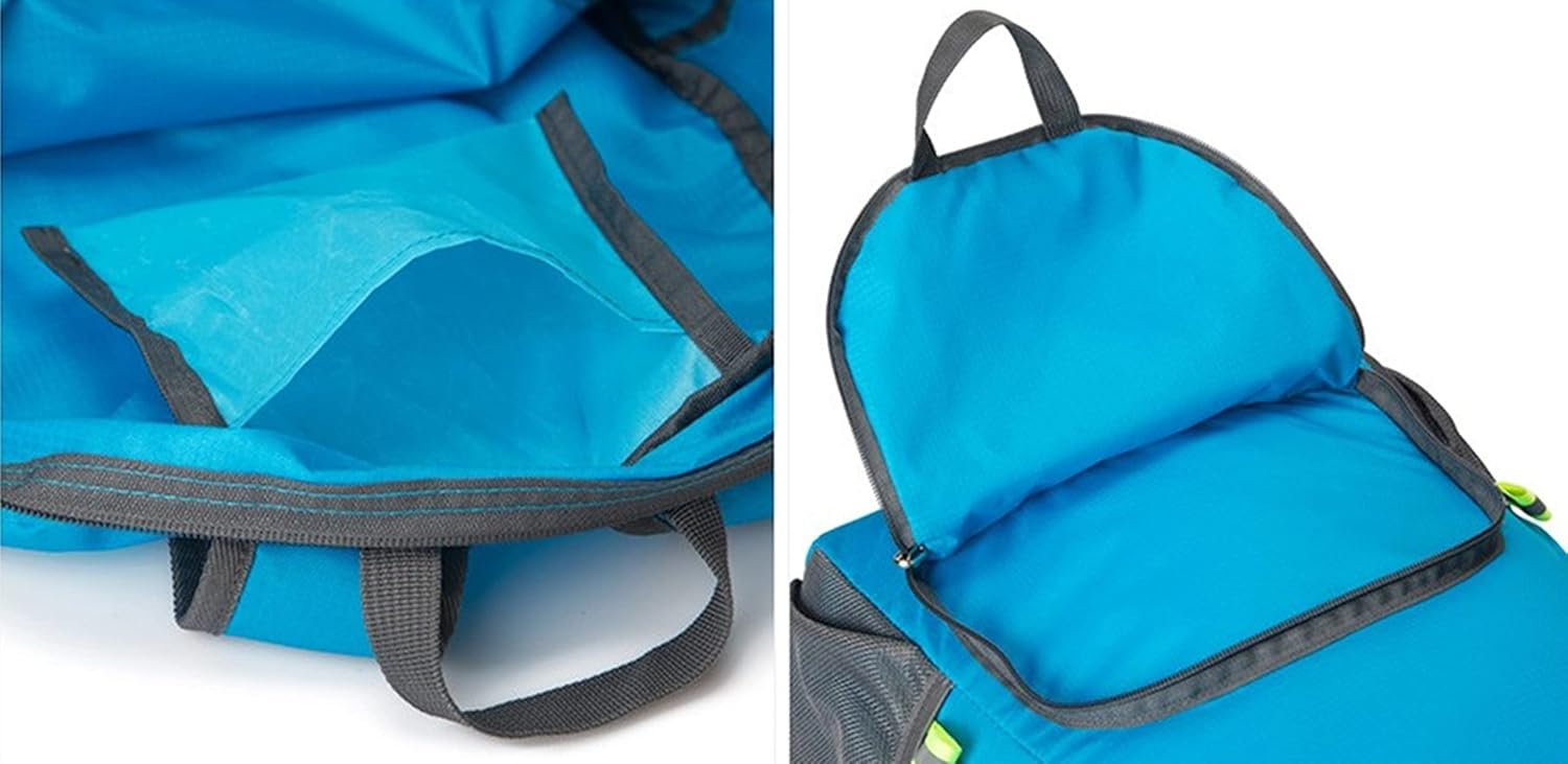 Backpack Packable Foldable Ultra Lightweight Water Resistant Durable Camping Travel Hiking Daypack for Men Women (Black) - Image 3