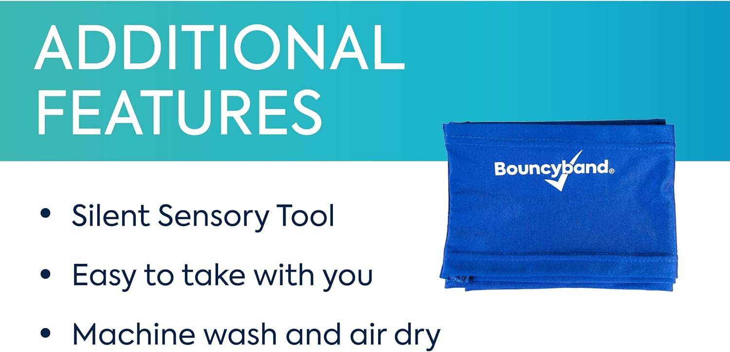 BouncyBand Stretch Band Focus Tool – 30” Resistance Band for Kids Stretches to Over 46” – Silent Sensory Tool Awakens Imagination, Develops Balance, and Strengthens Muscles - Image 6