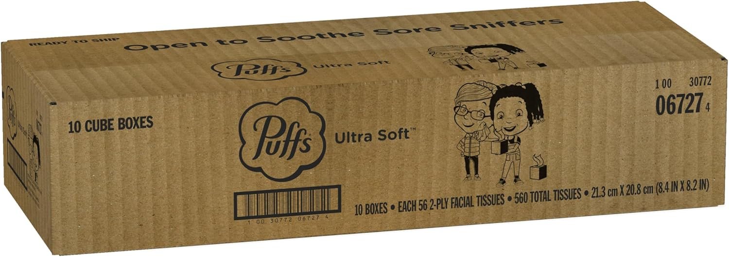 Puffs Ultra Soft Non-Lotion Tissues, 10 Cubes, 56 Tissues Per Box - Image 13