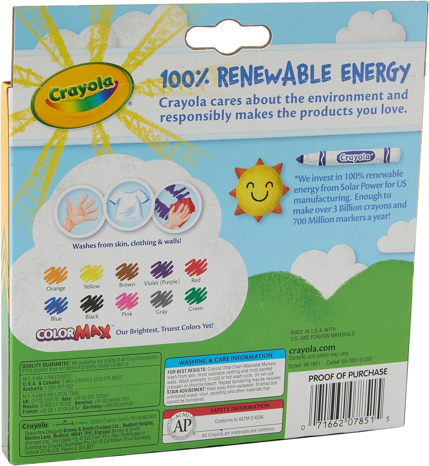 Crayola Ultraclean Broadline Classic Washable Markers (10 Count), (Pack of 3) - Image 2