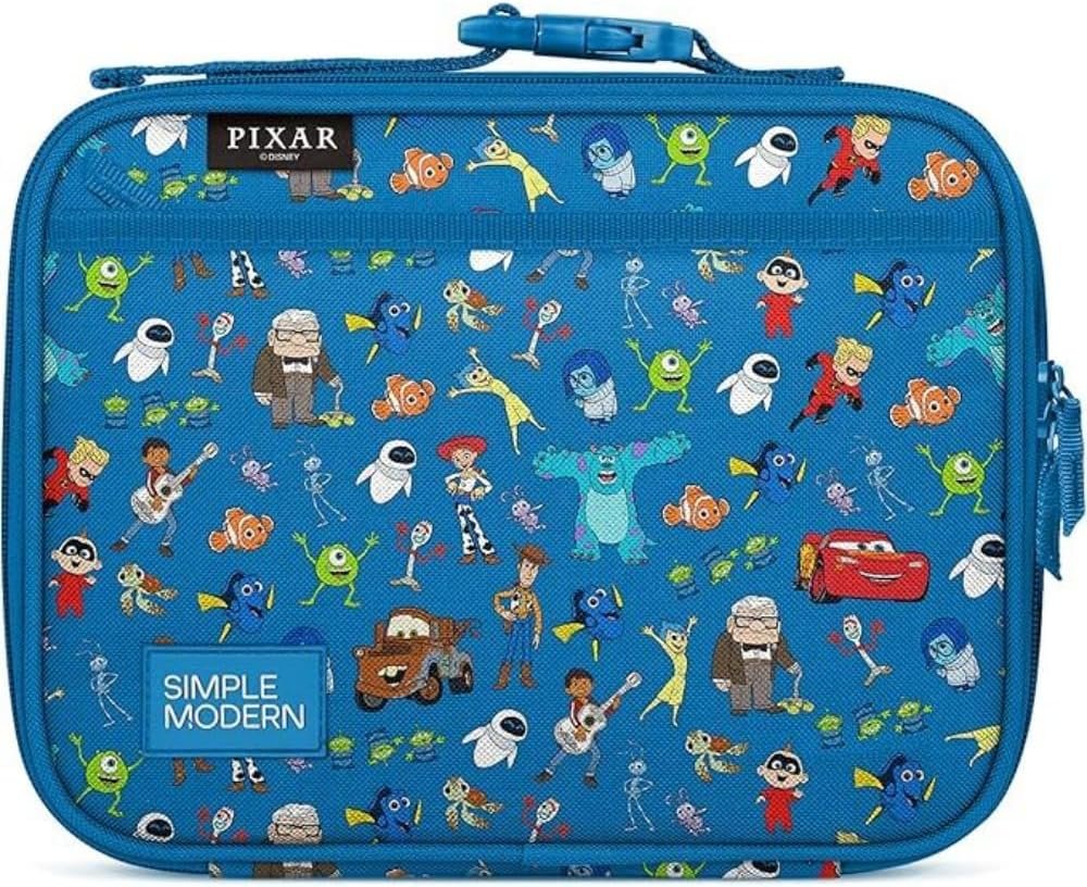 Simple Modern Disney Pixar Medium Toddler Backpack, Lunch Box and Water Bottle for School, Girls and Boys | 3 pc | Pixar Mashup on Blue - Image 4