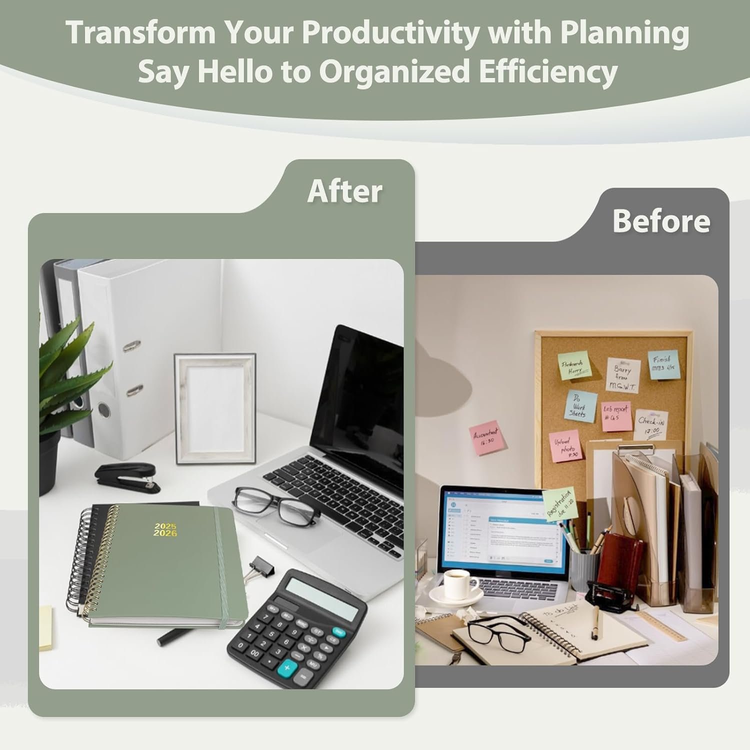 Planner 2025-2026, Weekly and Monthly Calendar Academic Planner (July 2025 - June 2026), Hardcover Teacher School Student Agenda with Tabs, Ideal for School Office Supplies, A5 (6.3" x 8.5") - Green - Image 6