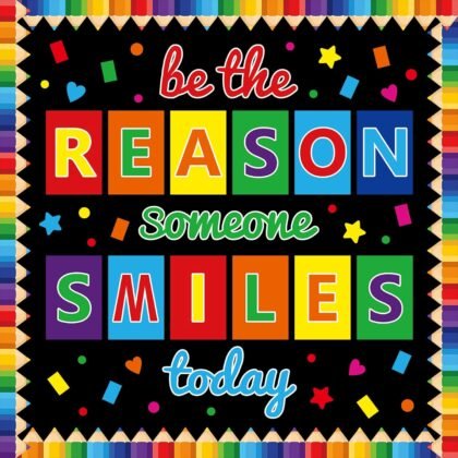 Classroom Bulletin Board Decoration Set Welcome Banner Wall Door Colorful Pencil Classroom Decorations for Kindergarten Preschool Elementary Middle School(Be The Reason Someone Smile Today)