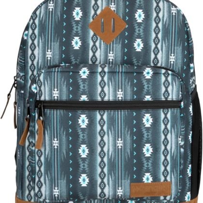 Wrangler Yellowstone Sturdy Backpack for Travel Classic Logo Water Resistant Casual Daypack for Travel with Padded Laptop Notebook Sleeve (New Retro)