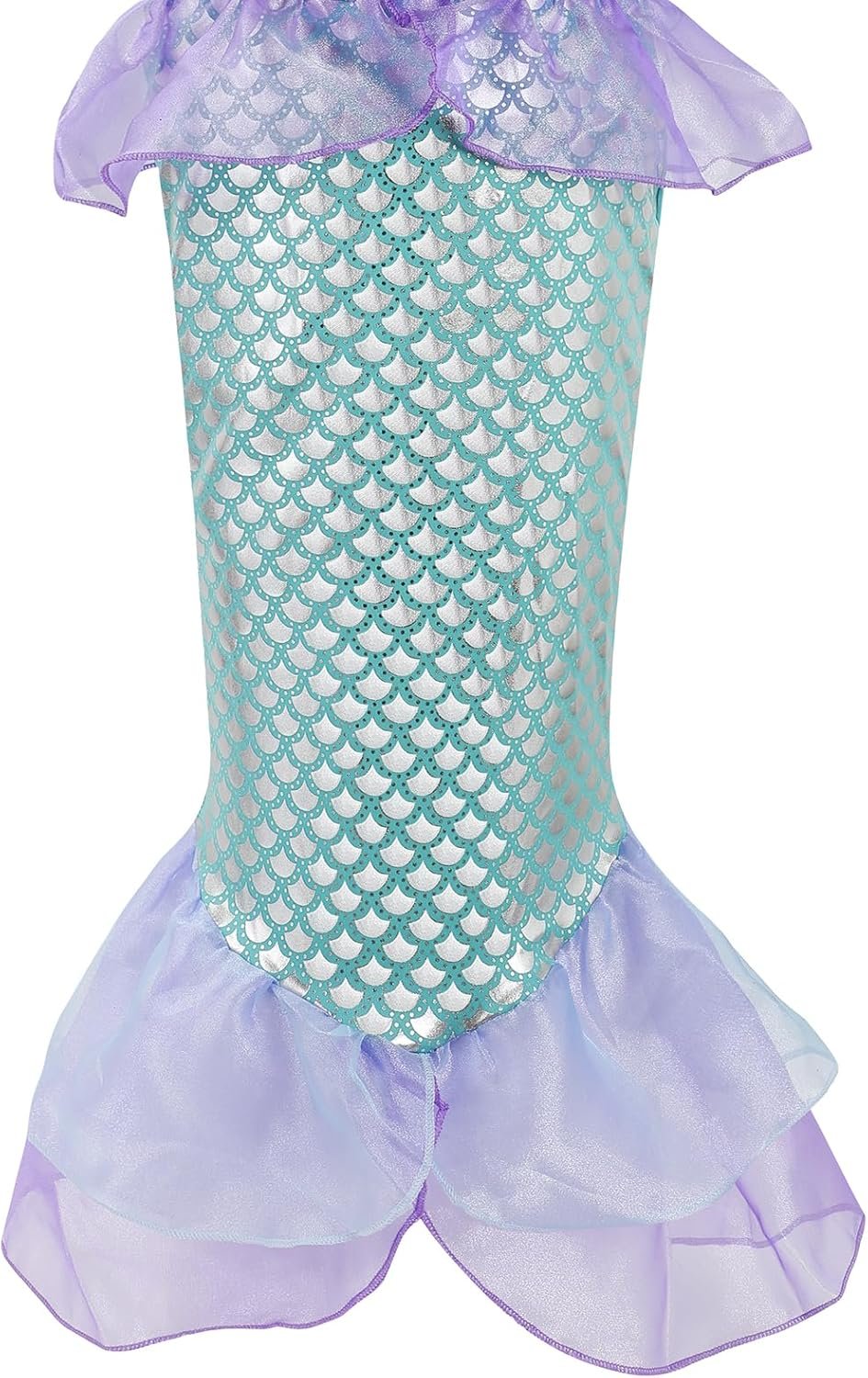 Mermaid Costume for Girls 3-12 - Princess Dresses with Accessories - Ideal Little Mermaid Dress Up Set for Girls - Image 8