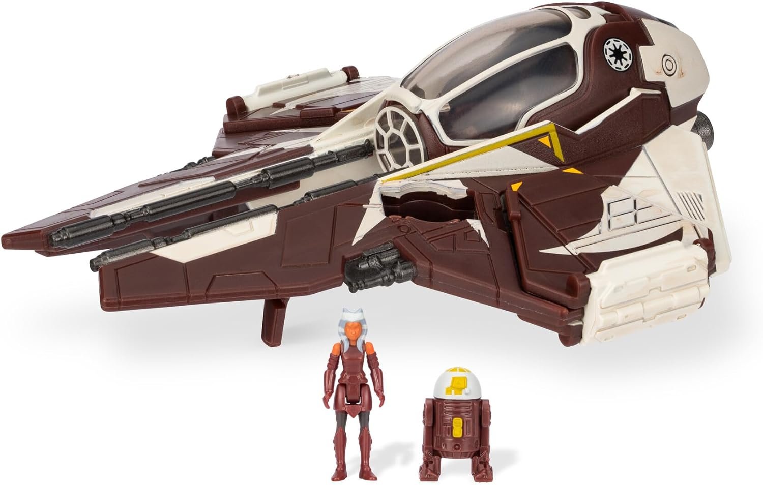 Star Wars Micro Galaxy Squadron Ahsoka Tano’s Jedi Starfighters Set - 5-Inch and 3-Inch Vehicles Two 1-Inch Micro Figure Accessories - Image 3