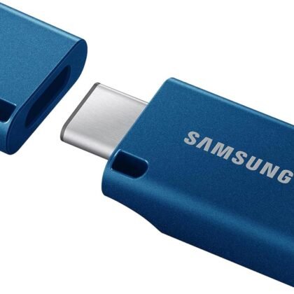 Samsung Type-C USB Flash Drive, 512GB, Transfers 4GB Files in 11 Secs w/Up to 400MB/s USB 3.2 Gen 1 Read Speeds, Compatible w/USB 3.0/2.0, Waterproof, 2022, Blue, MUF-512DA/AM