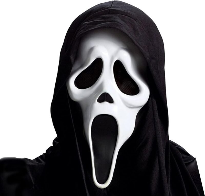 Fun World mens Adult Scream Ghost Face Costume, Black, One Size US - Image 10