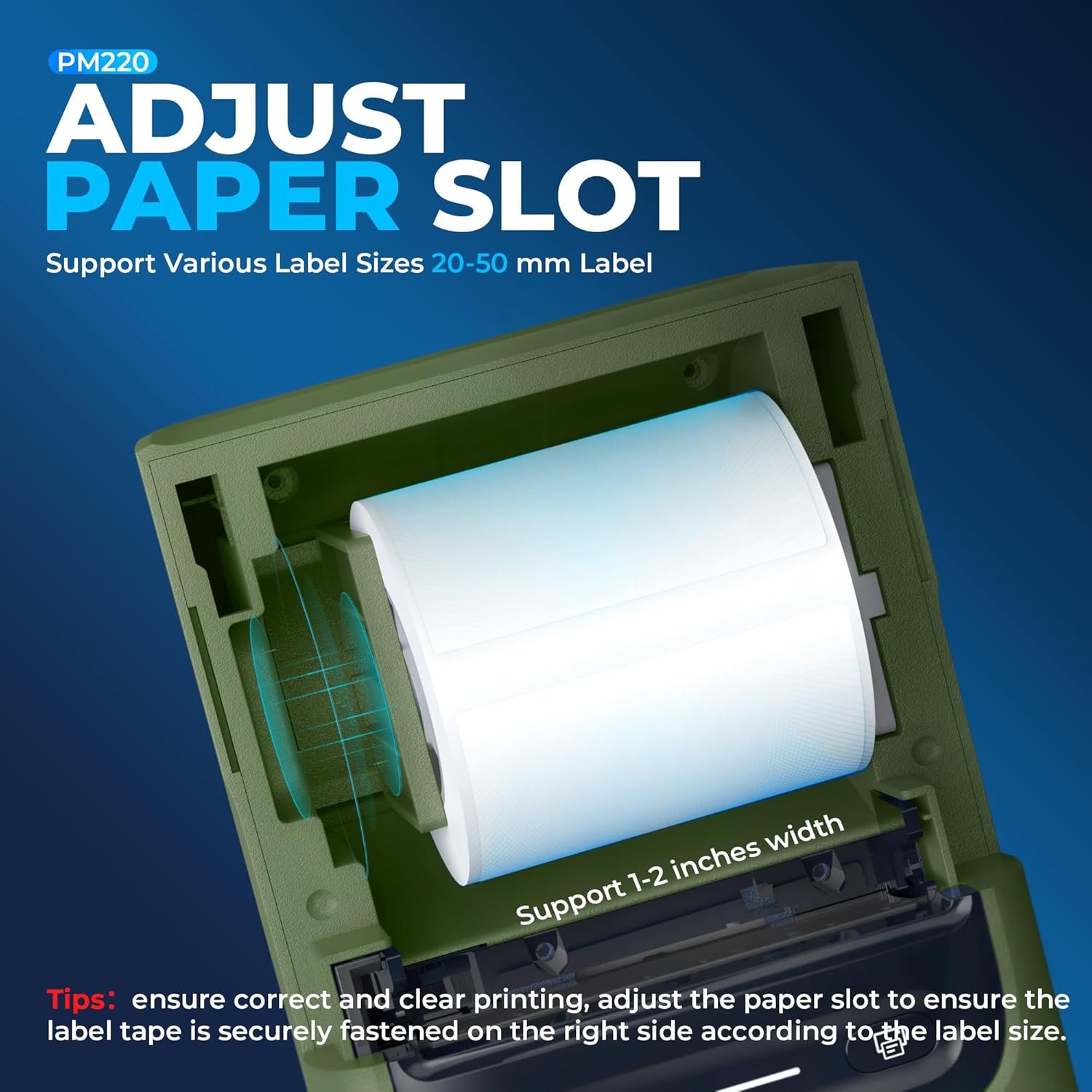 Nelko Label Maker Machine with Tape, PM220 Bluetooth Label Printer, 2 Inch Portable Thermal Printer for Small Business, Address, Logo, Clothing, Sticker Maker for Phones & PC, Deep Green - Image 8