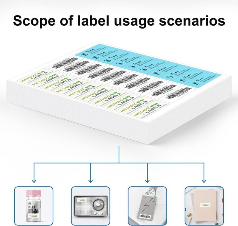 Methdic Address Labels 1" x 2-5/8" 900 Labels Sticker Paper for Laser/Ink Jet Printer Mailing Labels 8.5"×11" White 30 per Sheet - Image 4