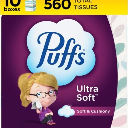 Puffs Ultra Soft Non-Lotion Tissues, 10 Cubes, 56 Tissues Per Box