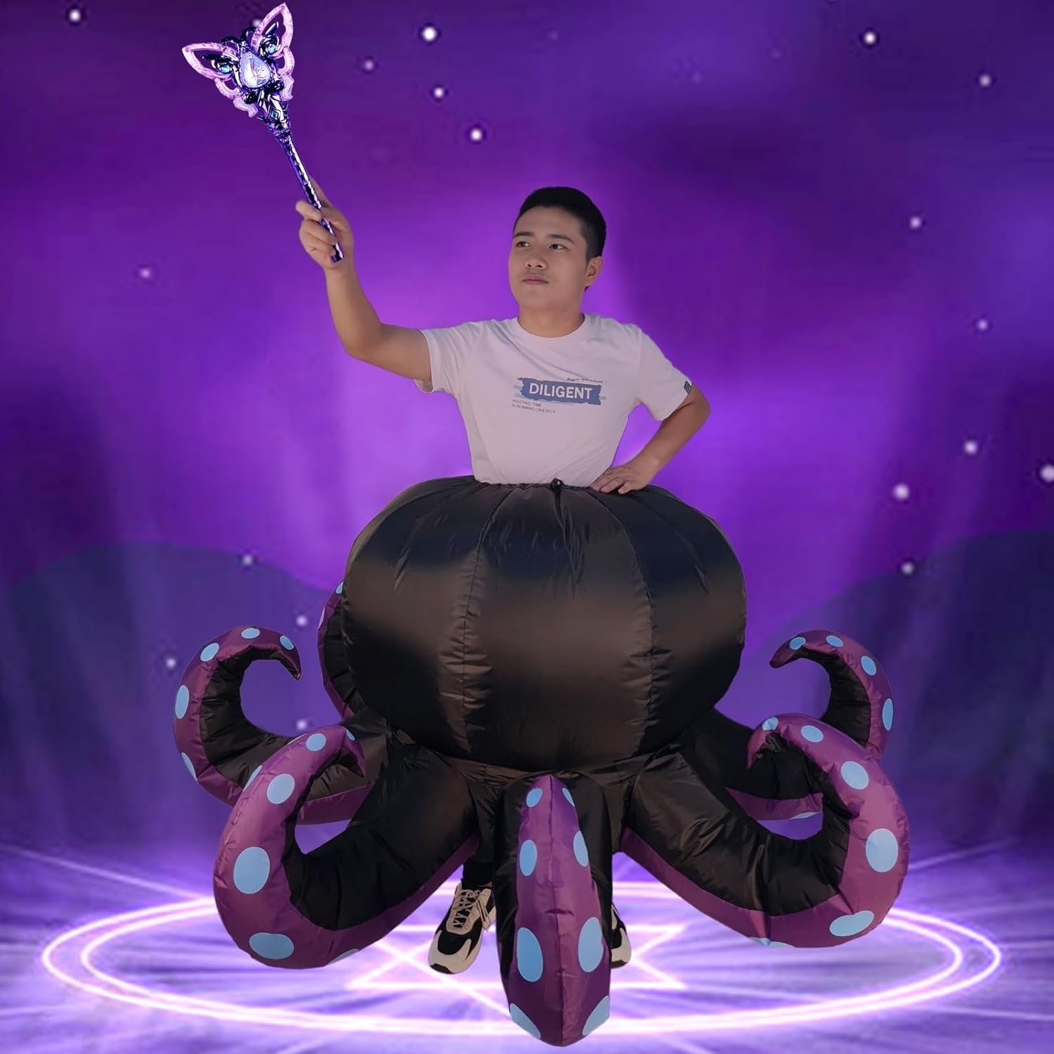 Inflatable Octopus Costume - Funny Blow Up Costume for Halloween, Birthday - Image 7