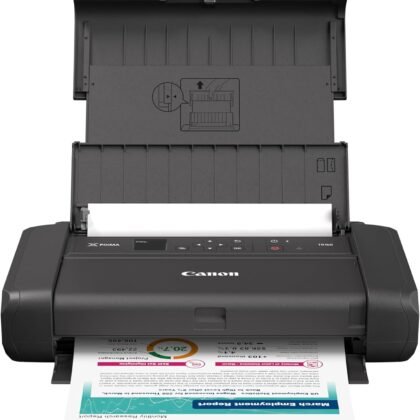 Canon PIXMA TR160 Wireless Portable Printer, 50-Sheet Paper Tray and 1.44" Display