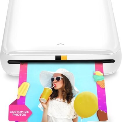 KODAK Step Instant Smartphone Photo Printer - Portable Mini Color Wireless Mobile Printer - Zink 2x3” Sticky-Back Photos - Bluetooth Compatible with iOS & Android Devices - Fun Editing App - White