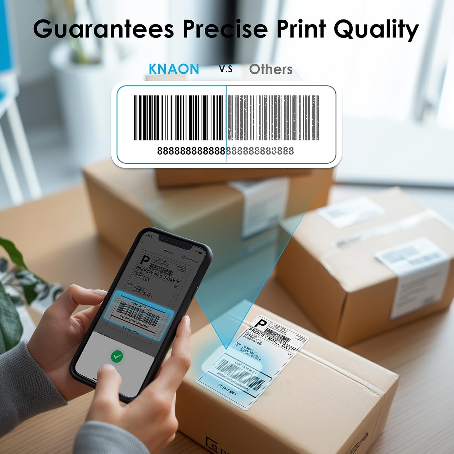 Bluetooth Thermal Shipping Label Printer, 4x6 Portabel Thermal Address Label Printer for Small Bussiness, Compatible with iPhone,Android,Windows,Mac,Chromebook –Works with eBay Shopify USPS&More - Image 7