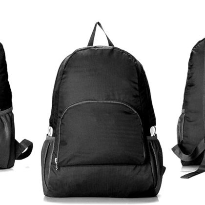 Backpack Packable Foldable Ultra Lightweight Water Resistant Durable Camping Travel Hiking Daypack for Men Women (Black)