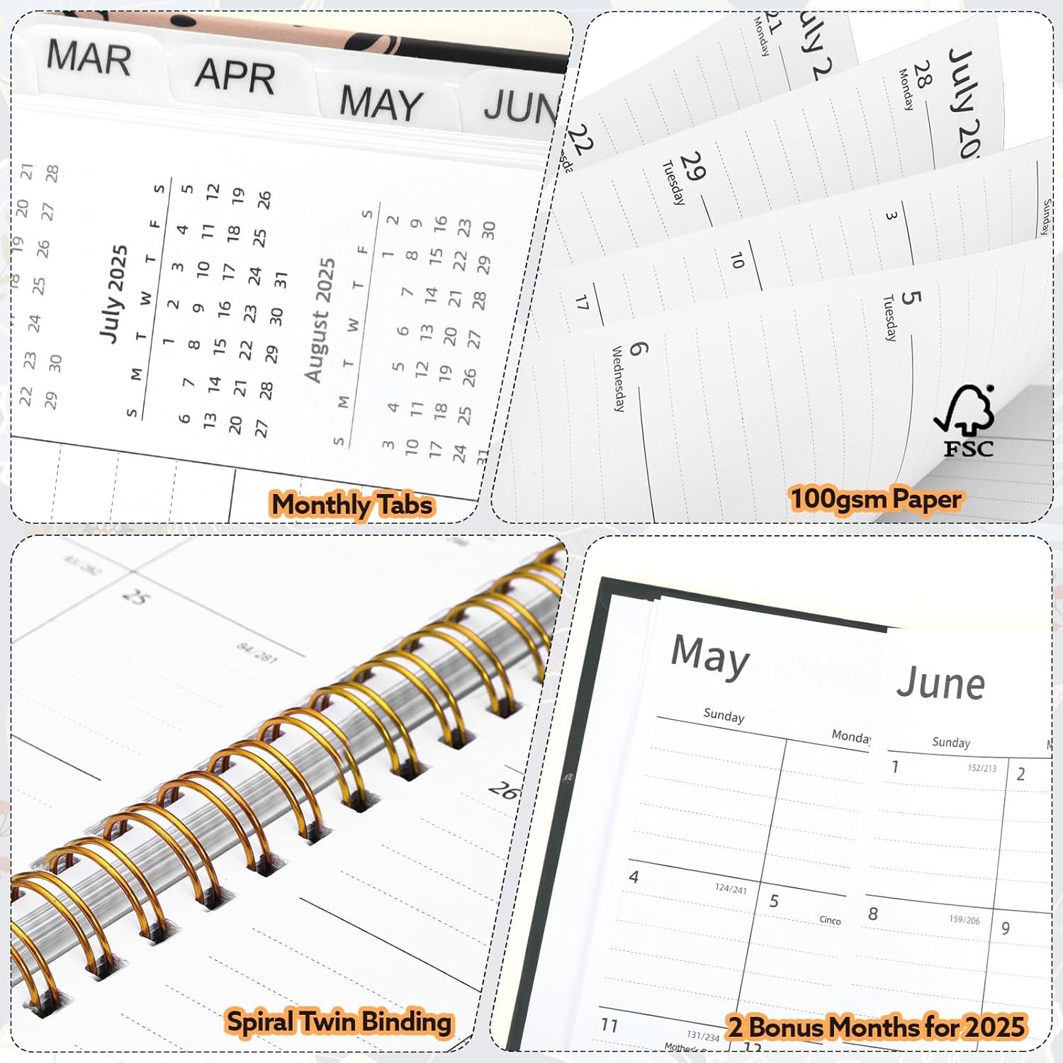 Student Planner 2025-2026, 6.5"x8.5" Weekly & Monthly Academic Planners July 2025 - June 2026 School Year Planner 2025-2026 with Tabs and Stickers - Image 6