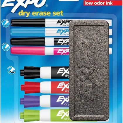 EXPO Dry Erase Markers, Assorted Tips, Assorted Colors, 8/Pack(1930717)