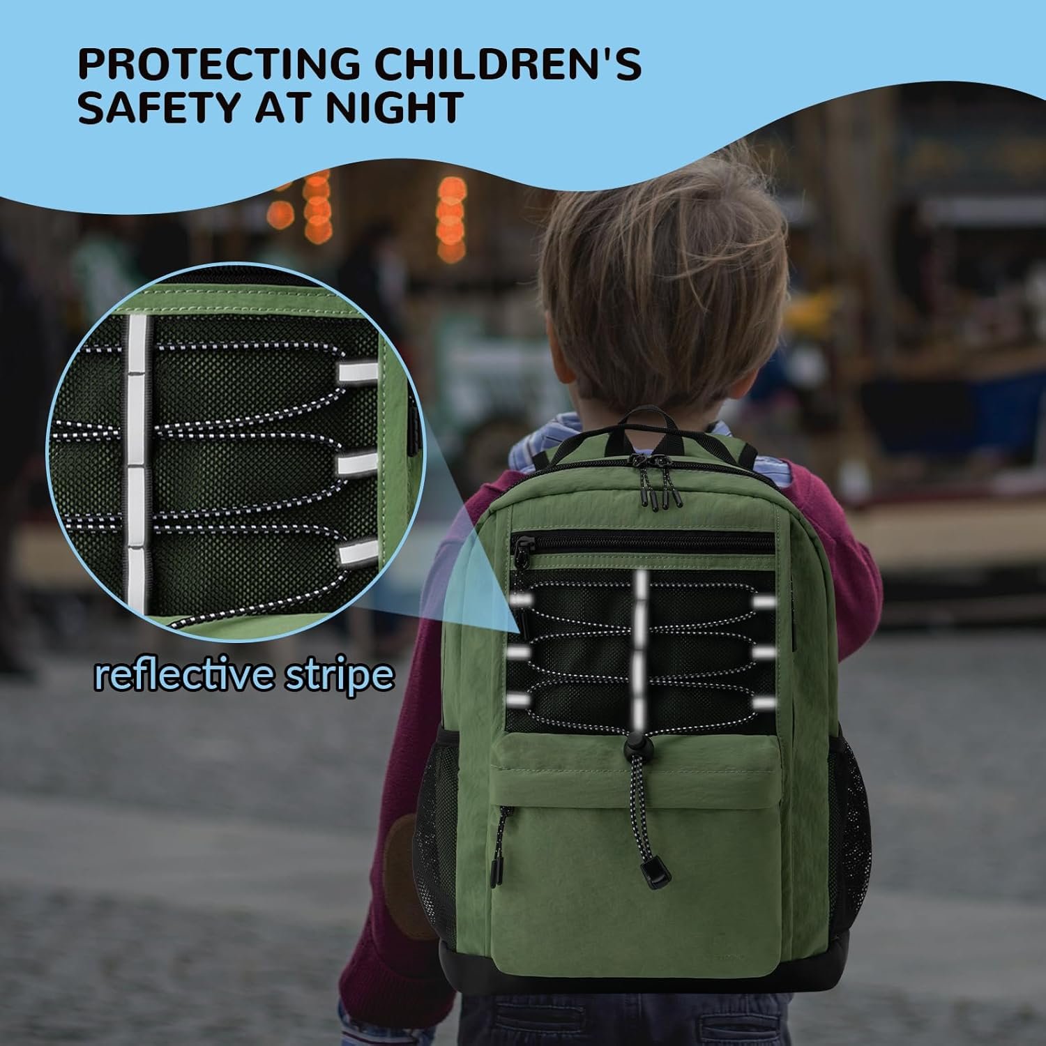 10L Small Size Casual Backpack for Kids Girls Boys Ages 3-9, Mini Waterproof Outdoor Sport Travel Hiking Camping Daypack (Khaki) - Image 7