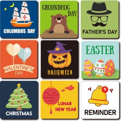 42Pcs Holiday Magnets for Magnetic Calendar, Holiday Refrigerator Magnets for Calendar Whiteboard, Dry Erase Boards, Calendar Magnets Accessories for Home Classroom Office