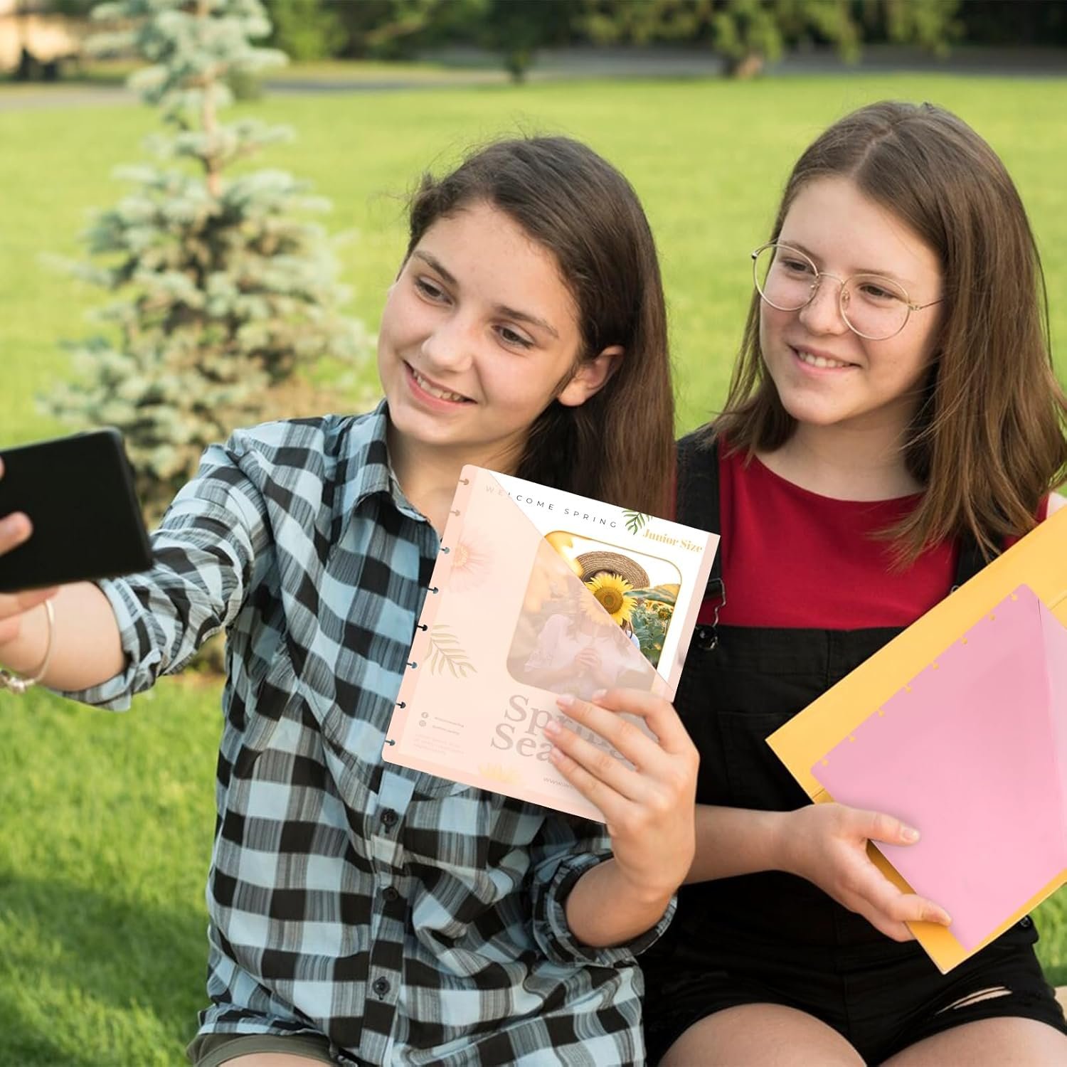 (5.5×8.5 inch) 10Pcs Junior Size Discbound Pocket Dividers DiscBound Binder Dividers Disc Bound Planner Supplies DiscBound Pocket Folder Discbound Notebook Accessories 8 Disc Planner Cover for Office - Image 6