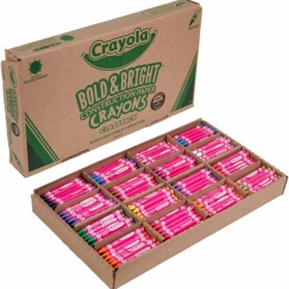 Crayola Construction Paper Crayons, Wax, 25 Sets of 16 Colors, 400/Box, Sold as 400 Each