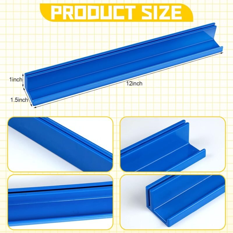 PerKoop 20 Pcs Classroom Desk Name Plates Holder for Student Index Cards Storage Kids Desk Accessories Desktop Helper Prop and Station Guard Panels Organizer Water Bottle Holder - Image 2