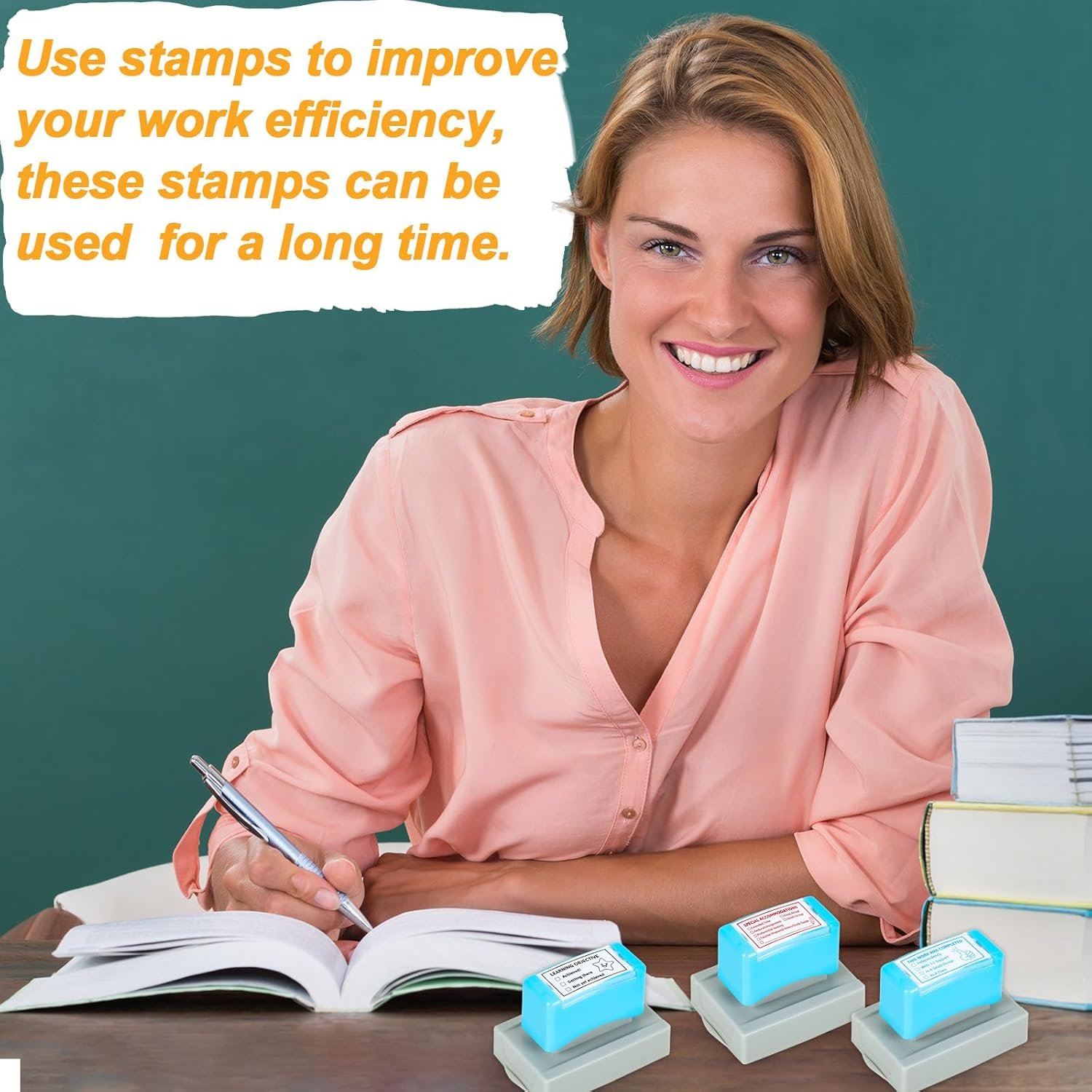 3 PCS Teacher Stamps for Classroom Self-Inking Accommodations Stamp Set Completed Grading Learning Rubber Behavior Teacher Stamps for Back to School Homework Student Dormitory Supplies Gift - Image 5