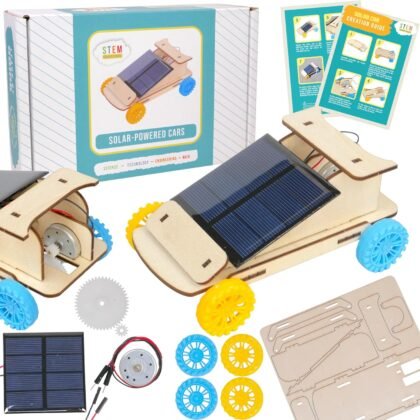 10-Pack Solar-Powered Car Kits – DIY STEM Projects for Kids with Complete Materials and Instructions