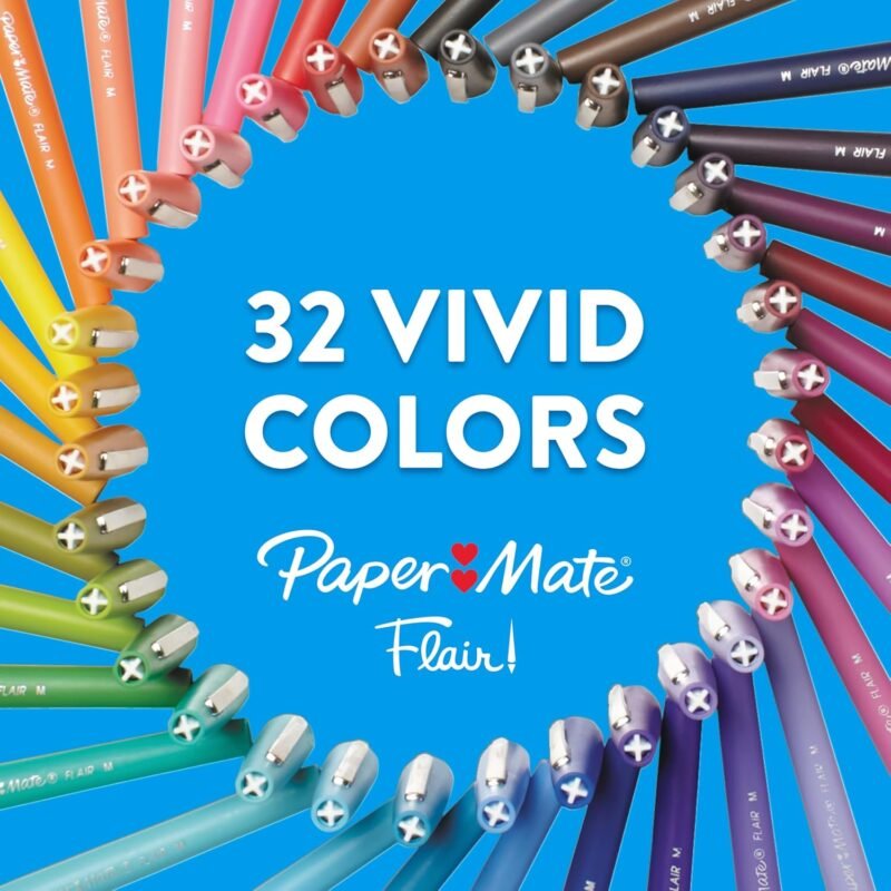 Paper Mate Flair Felt Tip Pens, Medium Point (0.7mm), Black, 12 Count - Image 3